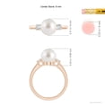 thumbnail image 5 of ANGARA South Sea Cultured Pearl Three Stone Ring with Diamonds in 14K Rose Gold for Women | June Birthstone, Birthday, Anniversary, Jewelry Gift for Women | Pearl Ring, 5 of 9