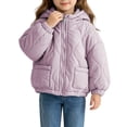 thumbnail image 5 of Mitankcoo Girls Hooded Quilted Jacket Full Zip Padded Coat with Pockets Lightweight Warm Winter Outerwear 1-10Y, 5 of 7