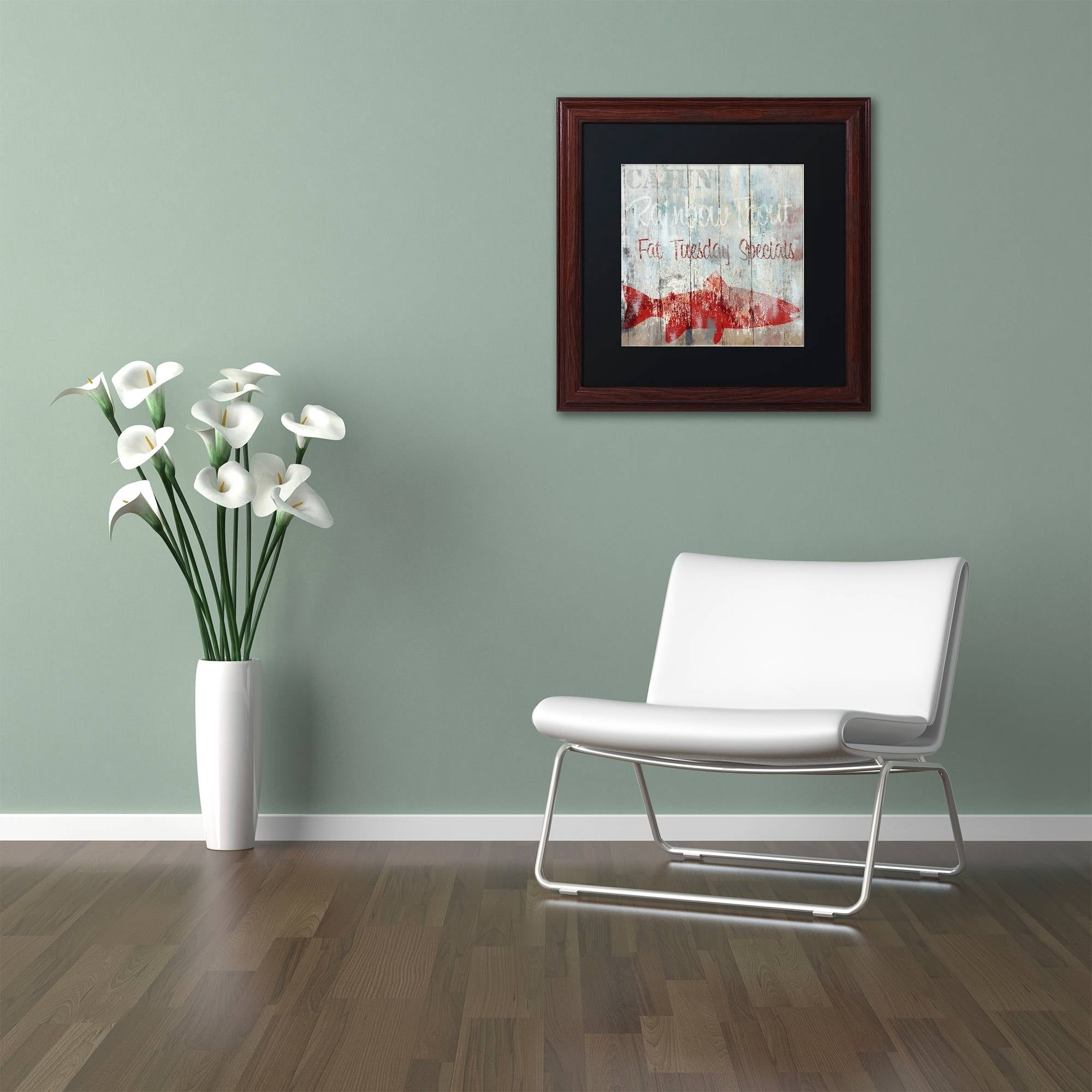 Trademark Fine Art "New Orleans Seafood III" Canvas Art by Color Bakery Black Matte, Wood Frame