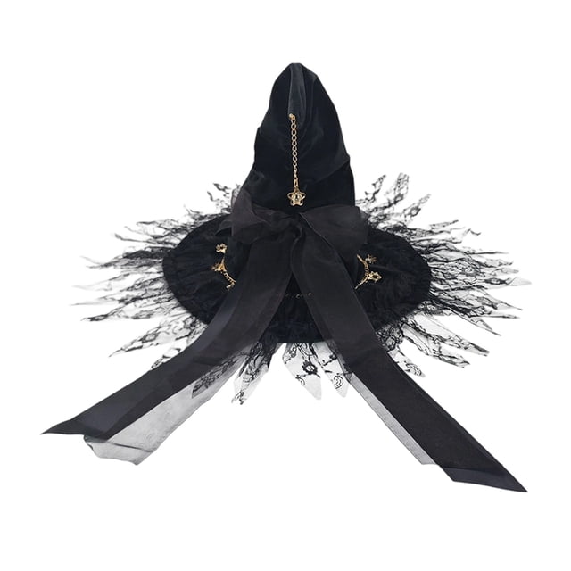 Elegant Witch Hat for Halloween Parties Gothic Masquerade Events and Themed Photo Prop Accessories