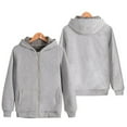 thumbnail image 6 of comerut Chic Men Warm Solid Color Hooded Long Sleeve Pocket Zip Up Coat Outwear Jacket, 6 of 8