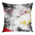 thumbnail image 1 of BOSDECO Blue Line Abstract Composition Color Brown Artistic Black Pillow Case Pillow Cover 18x18 inch, 1 of 1