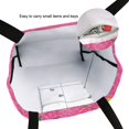 thumbnail image 6 of FORMRS Womens Canvas Tote Bag with Zipper Inner Pocket Shoulder Handbag, White Vibrant Flowers, 6 of 7