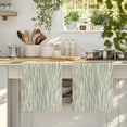 thumbnail image 4 of Green Waves Stripes Kitchen Towels Set of 1, Vintage Minimalist Lines Texture Absorbent Dish Towels for Kitchen, Microfiber Hand Towel, Quick Drying Tea Towel for Cleaning Decorative Dishcloths, 4 of 7