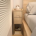 thumbnail image 4 of End Tables Set of 2, Small Side Table, Slim Side Table, Wood 2 Drawer Narrow Nightstand, 4 of 8