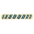 thumbnail image 2 of Dazzlingrock Collection Round Blue Diamond Wave Style Stackable Wedding Band for Women (0.18 ctw, Color Blue, Clarity I2-I3) in 10K Yellow Gold, Size 4, 2 of 4
