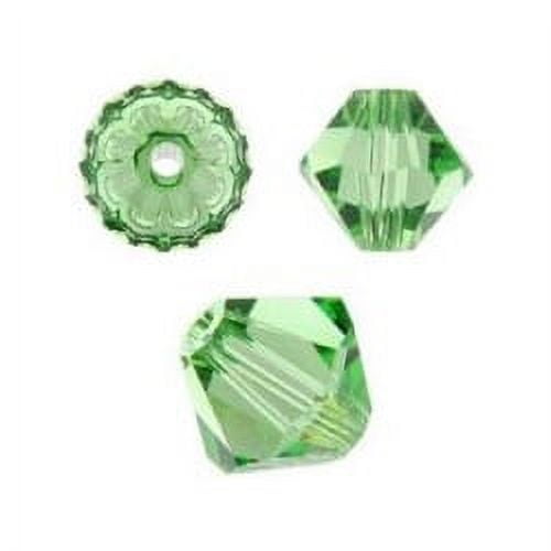 Swarovski Bicone Crystal Beads Item #5328/#5301 Peridot Color 4mm Size - 72 Pieces