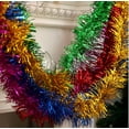 thumbnail image 4 of Topboutique 70.86 Feet Christmas Foil Tinsel Garland Decoration for Holiday Tree Walll Rail Home Office Event-Silver Gold Blue Purple Red Green (6PCS）, 4 of 6