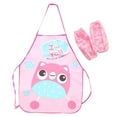 thumbnail image 2 of THLKIF Kids Sleeve Apron with Cuff Set, Household Chores Waterproof Anti-smudge Painting Apron with Art Smock for Girls and Boys Painting, Kitchen Cooking, Baking 3-6 Years Old, 2 of 4