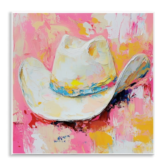 Stupell Industries Painterly Brushed Cowgirl Hat Fashion Painting Unframed Art Print Wall Art, 12 x 12
