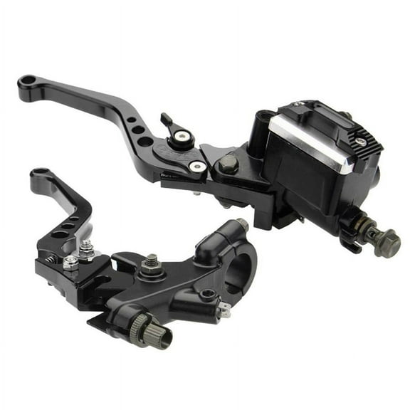 Universal Motorcycle 7/8'' CNC Brake Clutch Master Cylinder Lever Set Reservoir