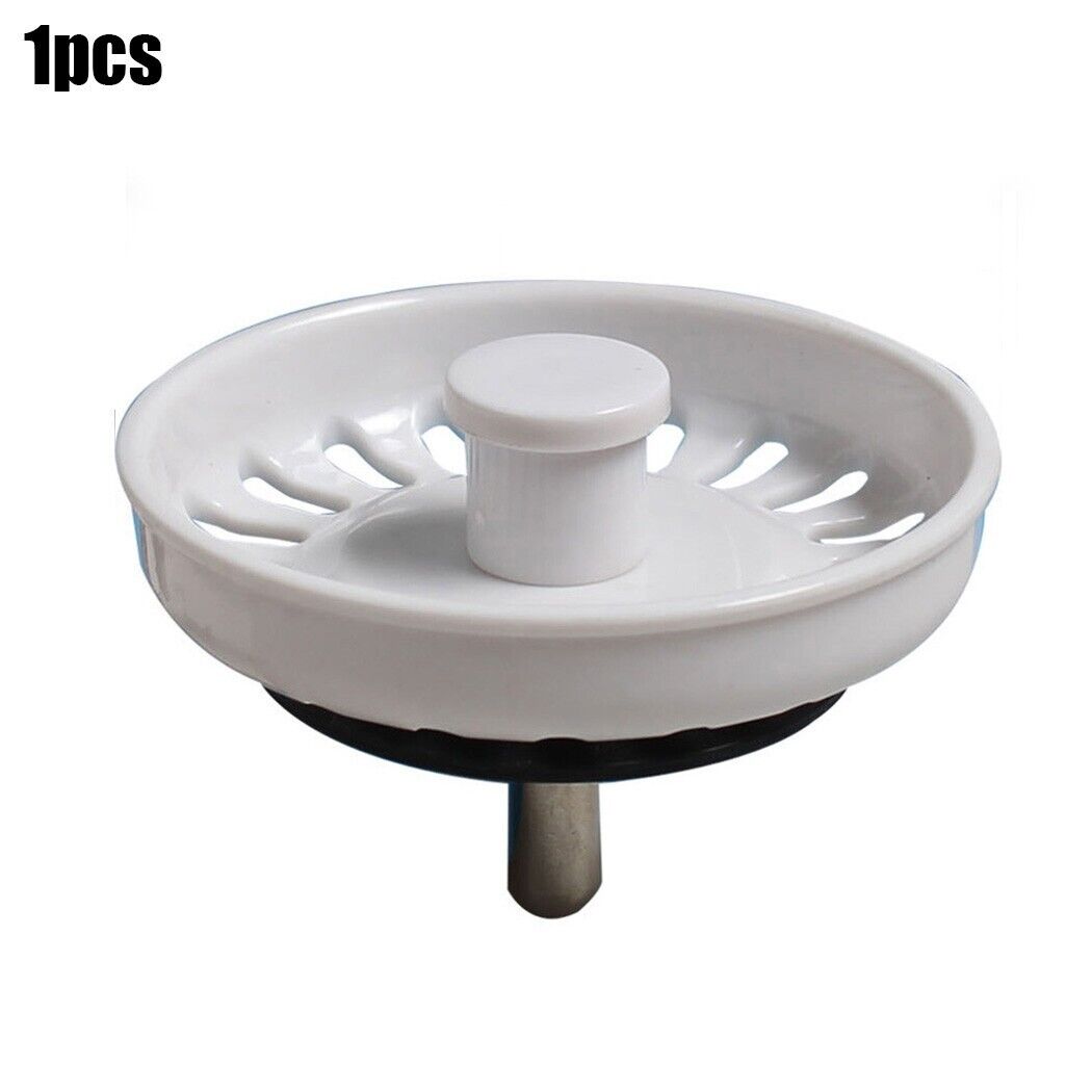 Kitchen Sink Basket Strainer Waste Plug Coloured WhitePlug,Diameter