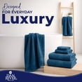 thumbnail image 6 of Dan River 8 Piece Towel Set Soft Quick Drying Cotton Bath Towel For Gym, Spa and Bathroom - Opal Blue, 6 of 11