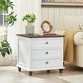 thumbnail image 6 of Joaxswe 24" Wide Nightstand with 3 Drawers, Bedside Table for Bedroom, White, 6 of 7