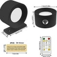 thumbnail image 2 of Lights of Sweden Wall Lamps, Led Light of Sweden Wall Lights,3 Color Temperatures & Dimmable Magnetic 360° Rotation, with Remote Control for Display, Artwork (White*2), 2 of 8