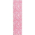 thumbnail image 1 of Animal Collection Custom Size Animal Print Area Rug for Living Room, Dining Room, Kitchen, Bedroom, Kids, Zebra Light Pink - 2' x 14', 1 of 1