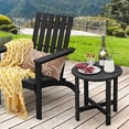 thumbnail image 2 of ZYPPPA  Round Outdoor Side Table, 18 Inch Weather Resistant HDPE Adirondack Table, Outdoor Indoor Chairside End Tables, Patio Side Table for Lawn Garden Balcony Backyard, Easy Assembly (2, Black), 2 of 18