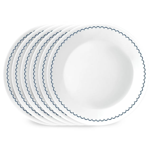 Corelle Caspian Lace 10.25" Glass Dinner Plate (Set of 6)