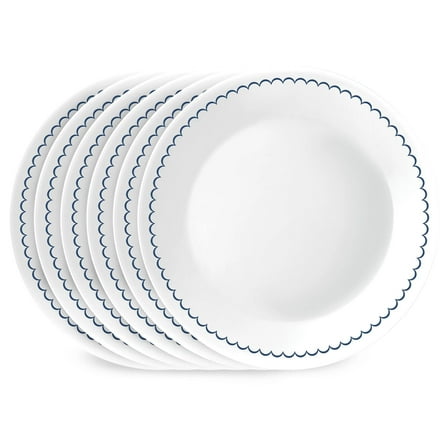 Corelle Caspian Lace 10.25" Glass Dinner Plate (Set of 6)