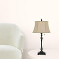 thumbnail image 6 of 31" Bronze Metal Two Light Table Lamp With Beige Empire Shade, 6 of 6