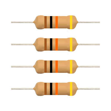 E5-Electronics Resistors Carbon Film 10k Ohm .5 Watt 5% Tolerance 20 Pieces