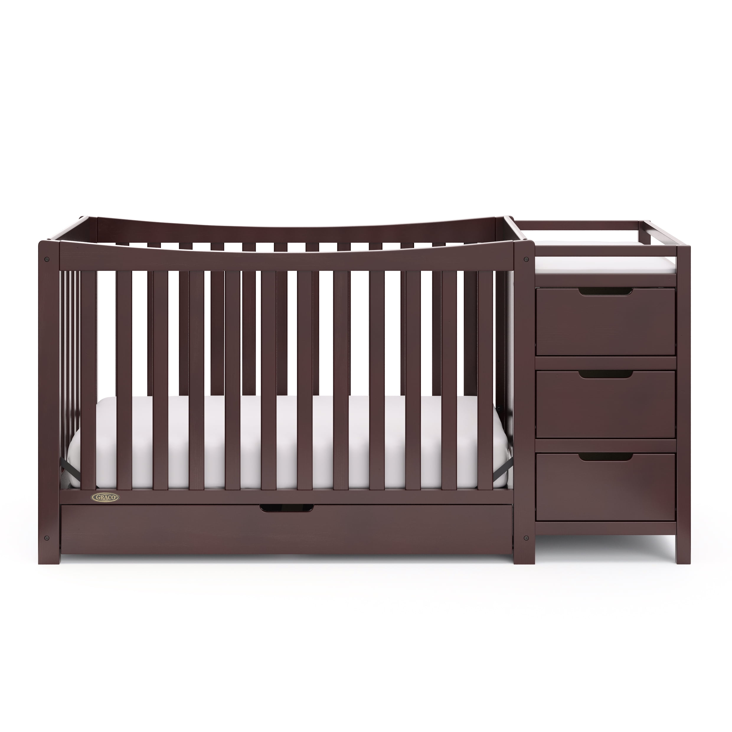 Graco Remi 4-in-1 Convertible Baby Crib and Changer, Espresso