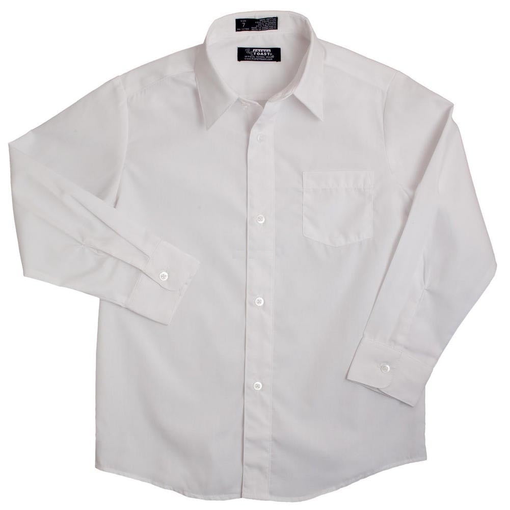French Toast School Uniform Toddler Boys 2T-4T Long Sleeve Poplin Dress  Shirt, 34135 White / 4T - Walmart.com
