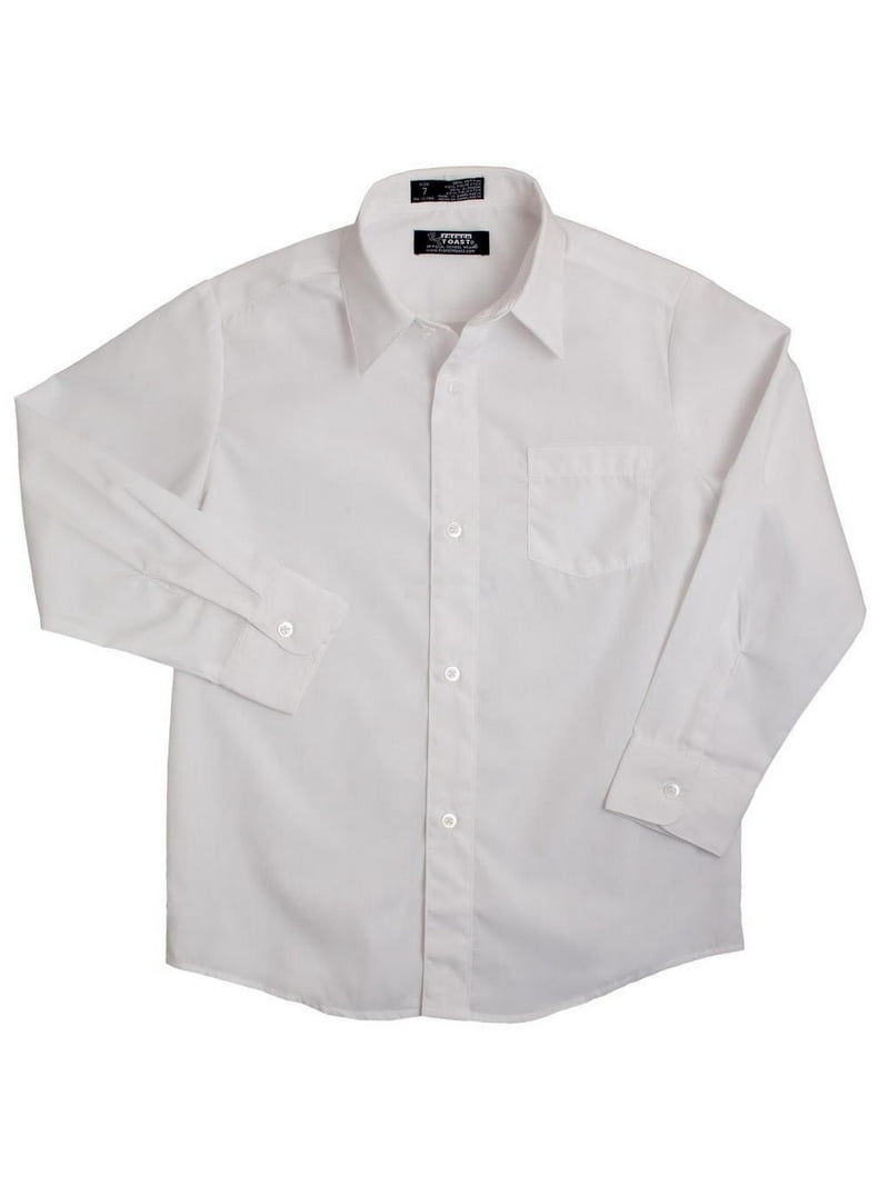 4t white dress shirt French Toast Toddler Boys Long Sleeve Classic Dress Shirt White 4T