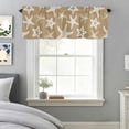 thumbnail image 4 of Retro Brown Starfish on Linen Valances for Windows,Kitchen Valance Rod Pocket Short Curtain, Underwater World Valance Curtain Window Valances for Bedroom Bathroom Living Room 60x18in, 4 of 9