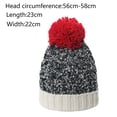 thumbnail image 2 of Gorros de lana para hombres y mujeres, gorro de punto con parches y mezcla de lana, 2 of 5