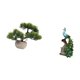 thumbnail image 5 of Árbol bonsái artificial,Bonsái artificial para decoración de escritorio o interior,Bonsái artificial,planta falsa en maceta.,Figura de escritorio,Estatua de pavo real en, 5 of 8
