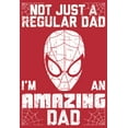 thumbnail image 2 of Men's Marvel Spider-Man Not Just a Regular Dad I'm an Amazing Dad  Pull Over Hoodie Red Medium, 2 of 4