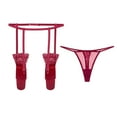 thumbnail image 1 of Varsbaby String Aguichant Taille Basse Transparent et Ceinture à Bretelles et Bas pour Femmes, 1 of 4