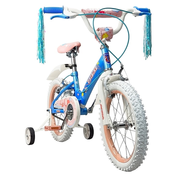 Bicicleta Infantil Unibike  rodada 16 con ruedas de entrenamiento Azul 16