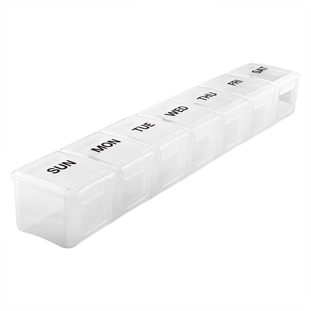 Weekly Pill Organizer Box, 7 Day Medication and Vitamin Holder