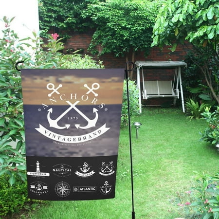 Nautical Garden Decor - MYPOP Nautical Badges And Labels Decor Garden Flag 12x18 inches