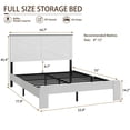 thumbnail image 6 of Jopath Full Size Bed Frame with Wooden Headboard and Large Under Bed Storage,Platform Bed Frame for Teen and Adult White, 6 of 6