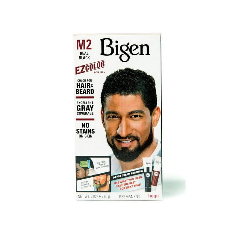 Bigen EZ Color Hair & Beard Dye for Men, Medium Brown Kit, No