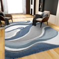 thumbnail image 1 of Blue Abstract Area Rug, Modern Geometry Printed Rugs, Minimalist Art Soft Washable Carpet for Bedroom Living Room Entrance Corridor Room Farmhouse 4x8ft, 1 of 5