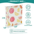 thumbnail image 3 of FORMRS 3 Ring Binder 1.5 inch with Pockets Set of 2 Clip Board 200 Sheets Capacity, White Grapefruit Slices, 3 of 8