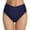 Dark Blue, variant on Sopiago Womens Bikini Bottom V Cut Bathing Suit Bottom High Waisted Cross Front Swimsuit Bottoms for Women Full Coverage Swim Briefs White,S
