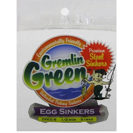Gremlin Green Zpeg8 Premium Steel Egg Sinker # 8, Size 1/2