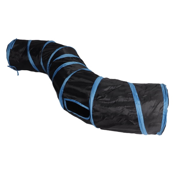 Cat Play Tube, 121cm / 47.6in In Length Tear Resistant Keep Your Pet Active S Shape Cat Tube Toy With 4 Openings For Puppies For Rabbits