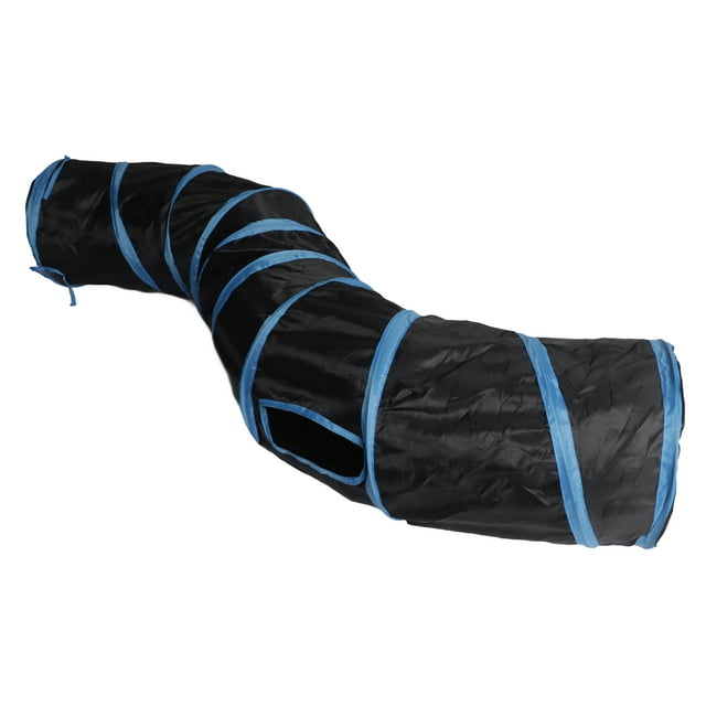 Cat Play Tube, 121cm / 47.6in In Length Tear Resistant Keep Your Pet Active S Shape Cat Tube Toy With 4 Openings For Puppies For Rabbits
