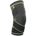 thumbnail image 3 of Outdoor Dual Sports Kneepad Breathable Knitted Kneepad Dual Pressure Bands Knee BraceGreen M, 3 of 14