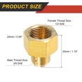 thumbnail image 2 of 2Pack Brass Pipe Fitting, 3/8 SAE Male x 1/2 SAE Female Pipe Adapter, 2 of 6