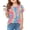 Tie Dye Blue, variant on Arshiner Girls Shirt Girls Summer Short Sleeve Pleated Top Flutter Ruffle Sleeve T Shirt Crewneck Casual Fashion Blouse Top Gradient Pink 7-8 Years 130 JB43