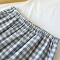 thumbnail image 4 of Wyobmus Mens Pajama Shorts Cotton Plaid Sleepwear Shorts Stretch Drawstring Pajama Bottoms With Pockets Blue, 4 of 6