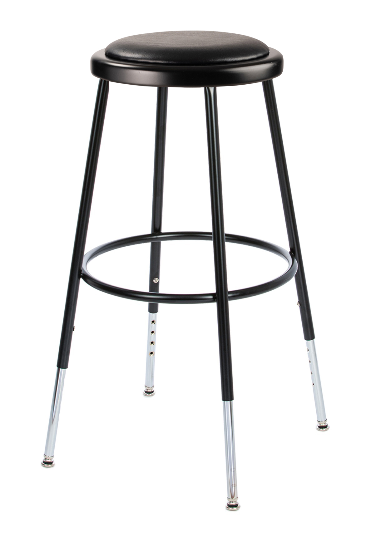 Otto 25"-33" Height Adjustable Stool, Black, Pack of 2