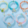thumbnail image 6 of YYDD Beaded Crystal Bracelet with Flower Charm, Multicolor, 6 of 6